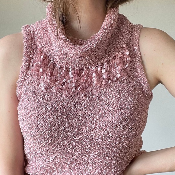 90’s pink knit top / small - Picture 3 of 7